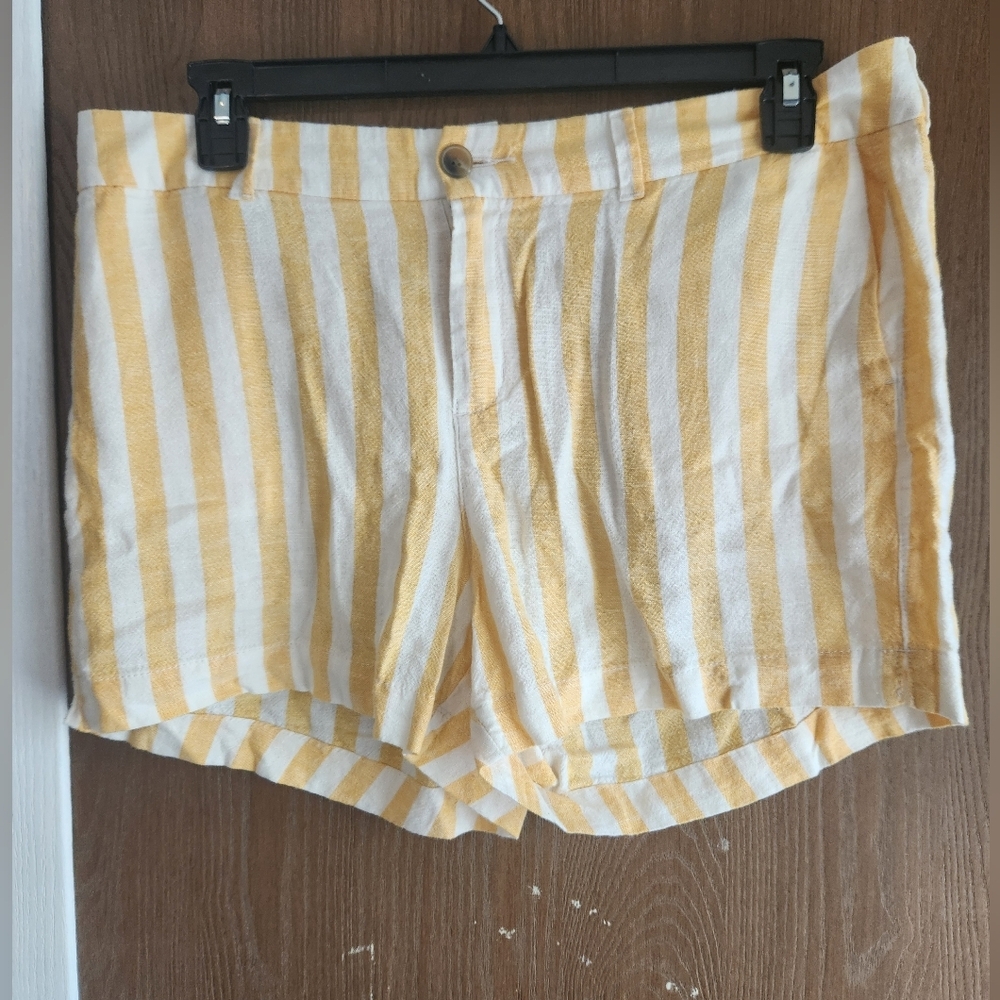 Old Navy Yellow and White Bermudas for Casual Style